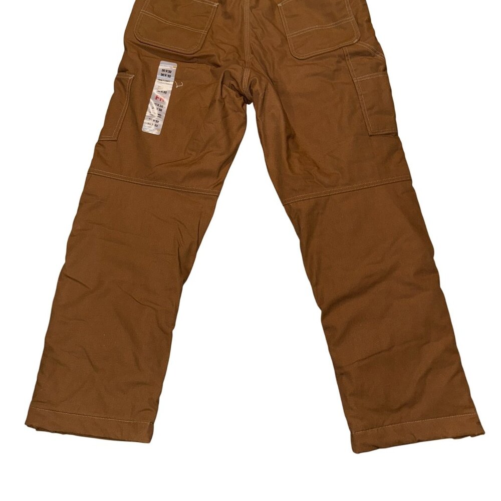 NWT Carhartt Duck Bib Overall Mens 30 X 32 Flame Resistant Heavyweight Quilt Lin - Picture 6 of 7
